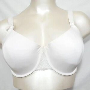 34DDD Gilligan O'Malley 88% Cotton Nursing Maternity Lace Trim UW Bra‎ White